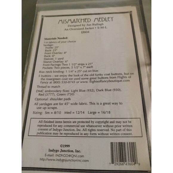 Mismatched Medley Patchwork Top Pattern Indygo Junction New - Picture 2 of 2